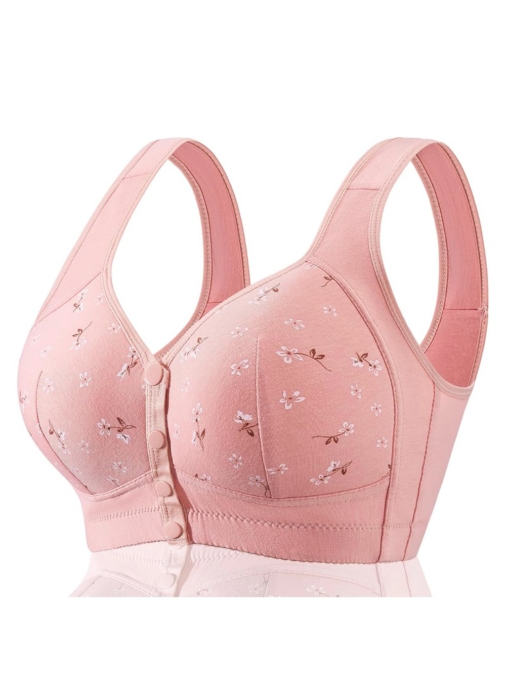 Pink floral bra